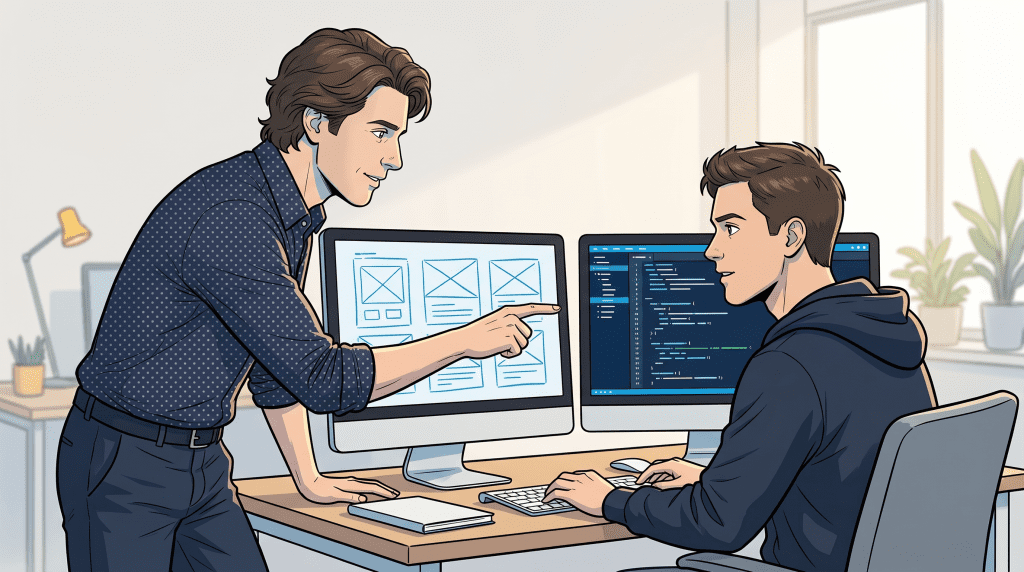 Équipe Versusmind concevant une application métier